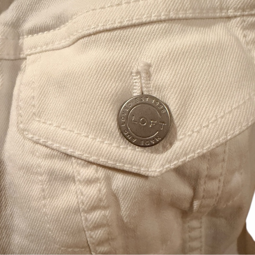 LOFT White Jean Jacket - Picture 3 of 7